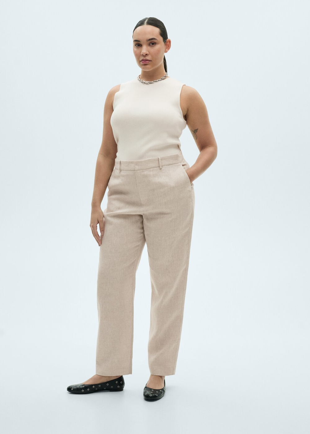 Костюмные брюки изо льна