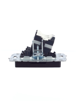 BRITE Розетка компьютерная двойная RJ45 кат.5E РК10-2-БрЧ черный IEK