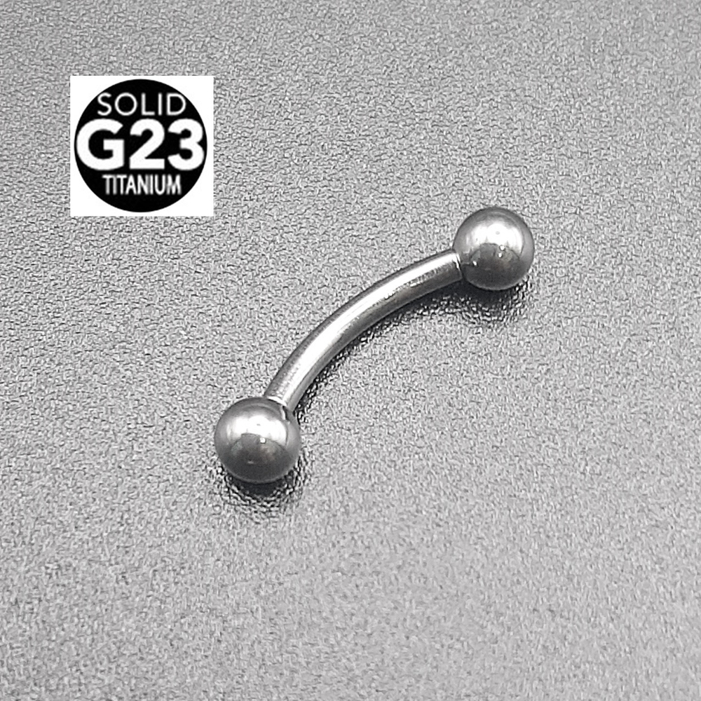 Микробанан 1,2x8x3x3 мм с внутренней накруткой для пирсинга. Титан G23