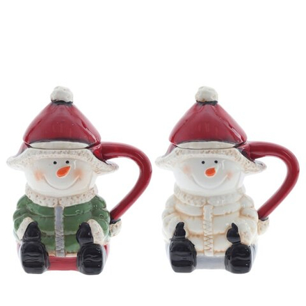 GAEM Кружка с крышкой "Снеговик", 500 мл, L14 W10 H17 см, 2в.