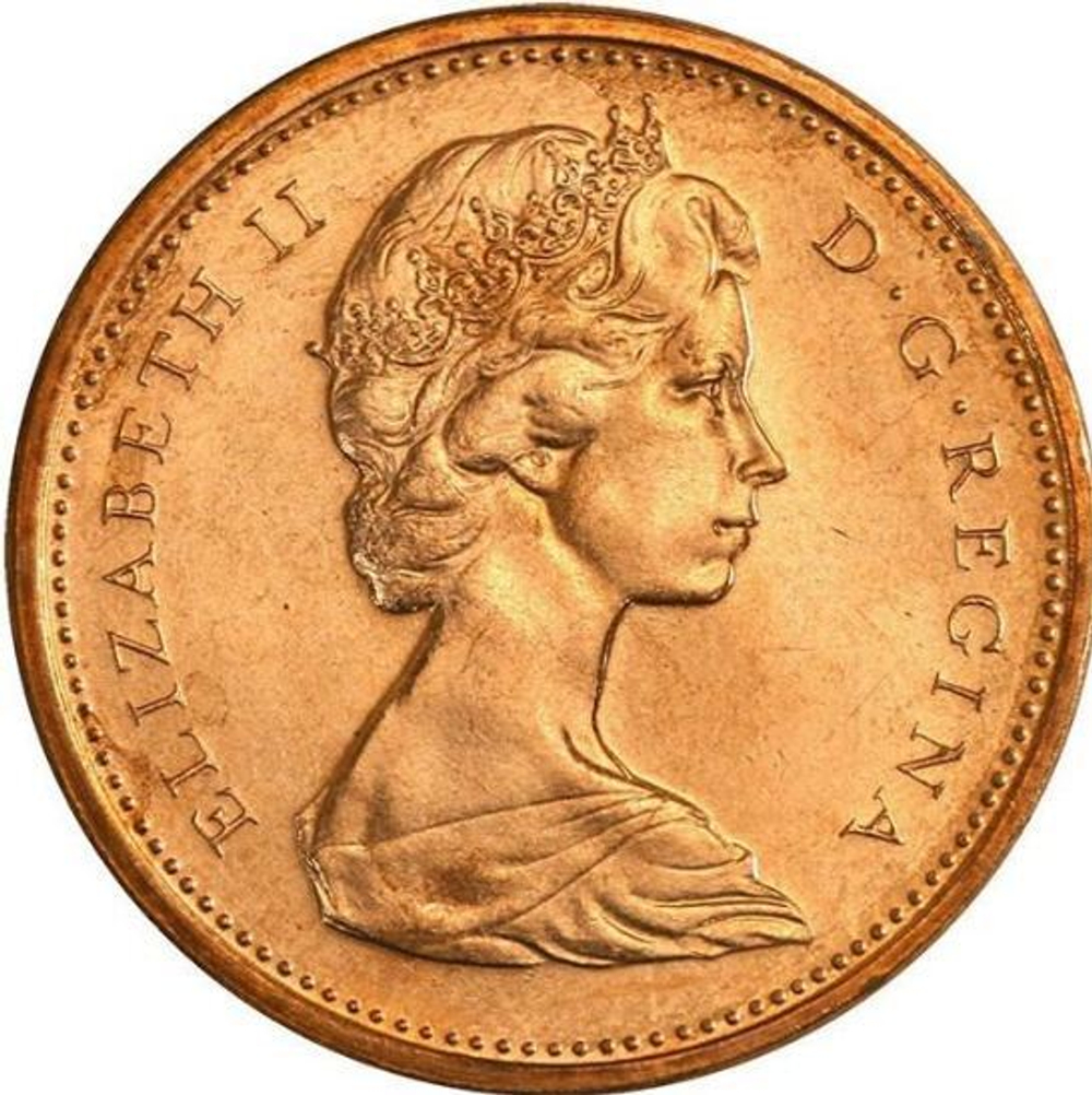 1 цент. 100 лет Конфедерации. Голубь. 1967 год. XF