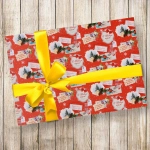 Бумага упаковочная 50х70 см «Подарок от дедушки Мороза!», Почтовые марки (1 лист)