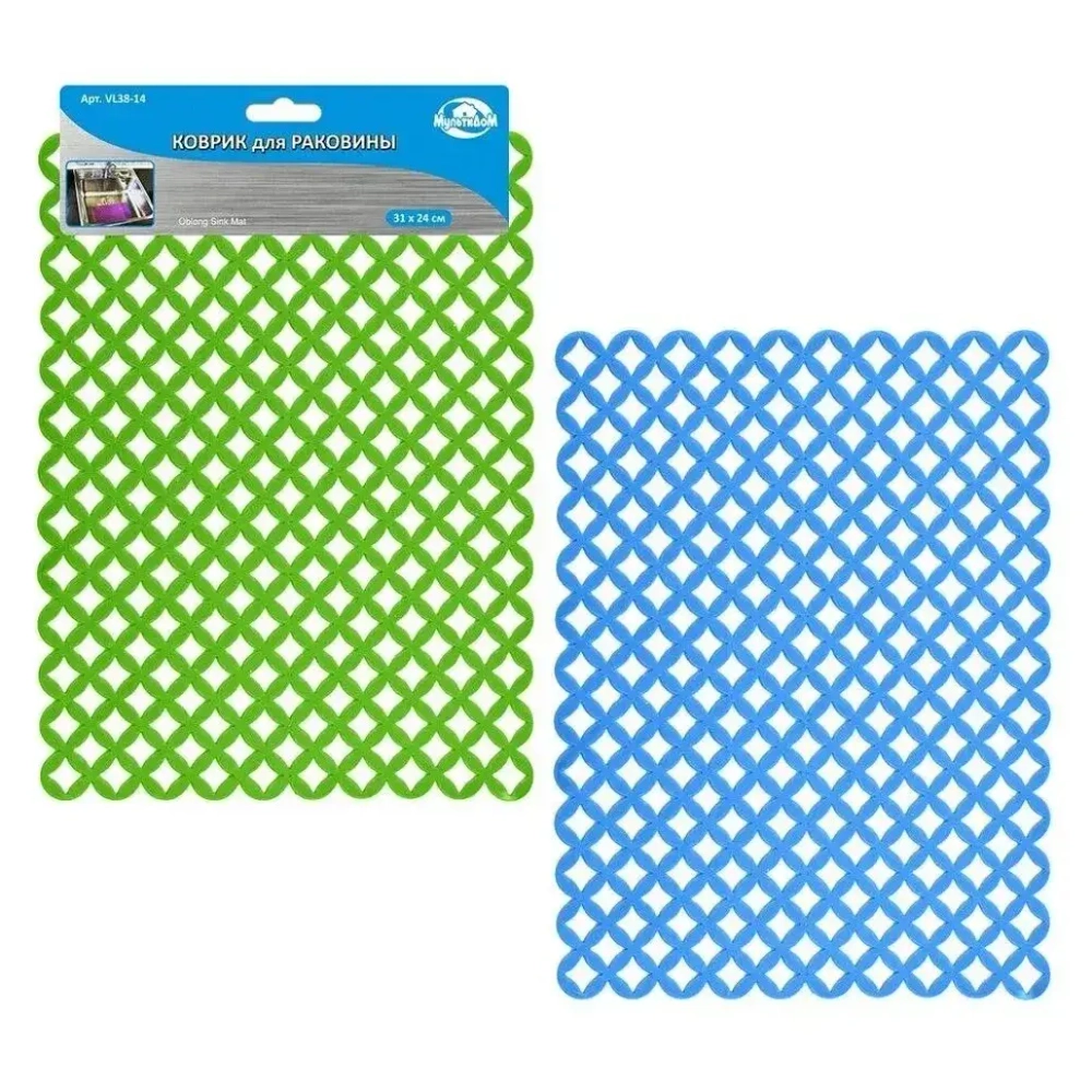 Коврик д/раковины 31см 3цв.
