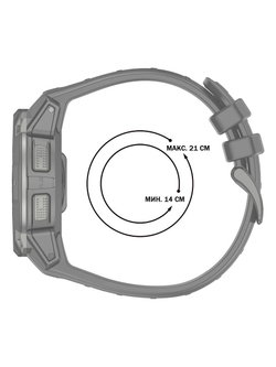 Ремешок для Garmin Instinct 3 (45) силиконовый ширина 22 мм оригинальное крепление (Черный)