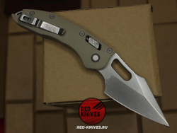 Нож Microtech Stitch Ram-Lok FP V.2025 - рукоять светлый G10, клинок серый, плейн заточка