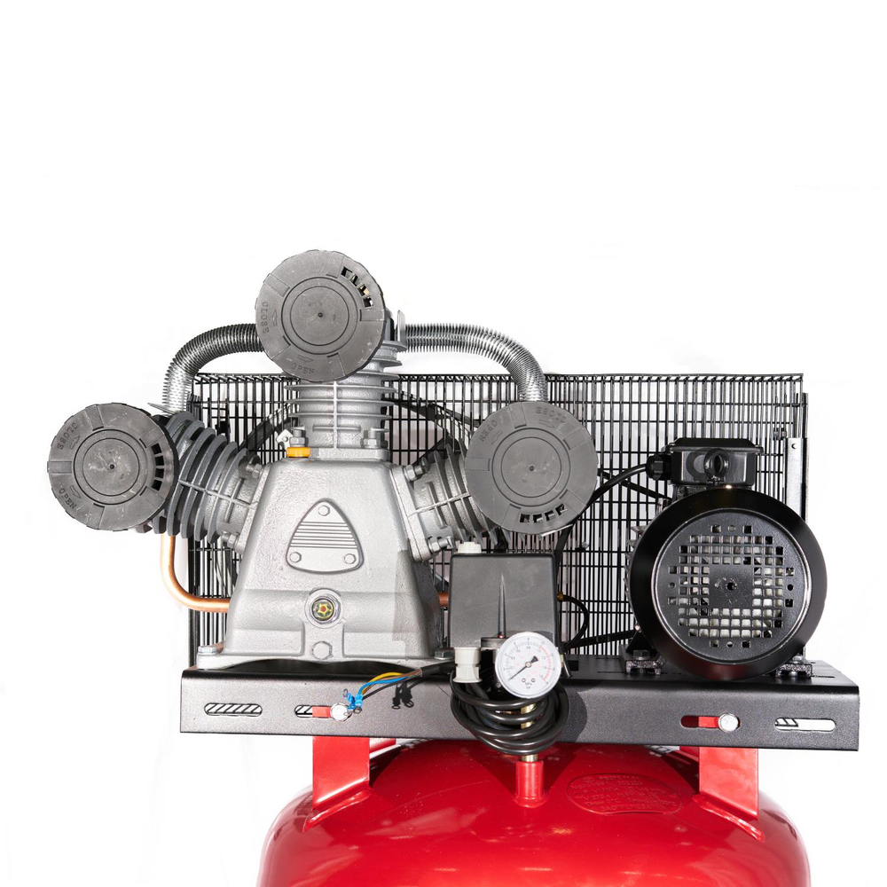 Компрессор ROSSVIK СБ4/Ф-270.LB75В, 950 л/мин, 10 бар, вертикальный 270 л, 380 В/5,5 кВт, красный