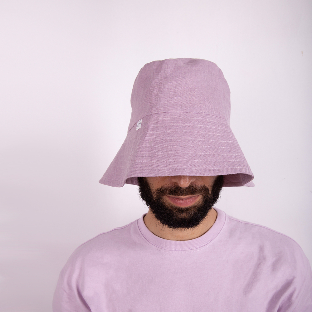 Linen bucket hat