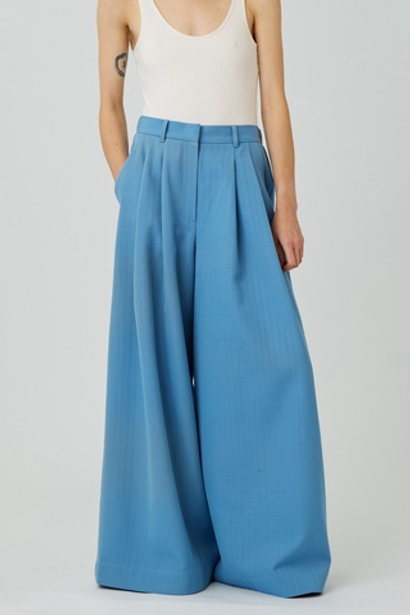 Кюлоты из голубой шерсти