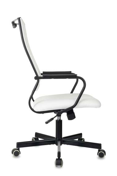 Кресло руководителя Бюрократ CH BALANCE белый экокожа крестов. металл черный
