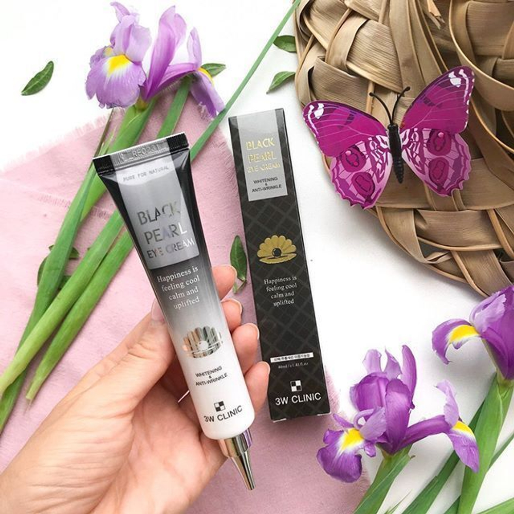 3W Clinic. Крем для век Black Pearl Eye Cream. Whitening & Anti-Wrinkle