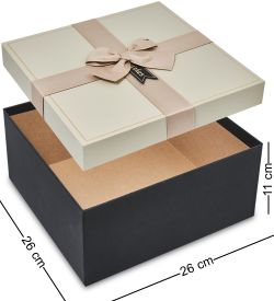 WF-190/3-B Коробка бол., кремовый/черный