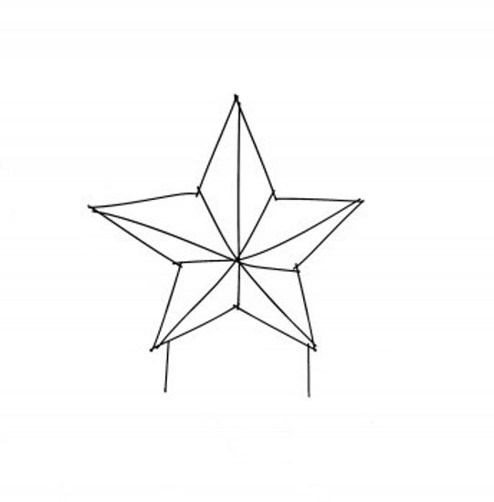 Ритуальный каркас-венок ЗВЕЗДА малютка (540/460)