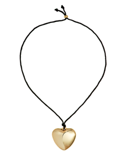 Подвеска металлическое сердце, золото