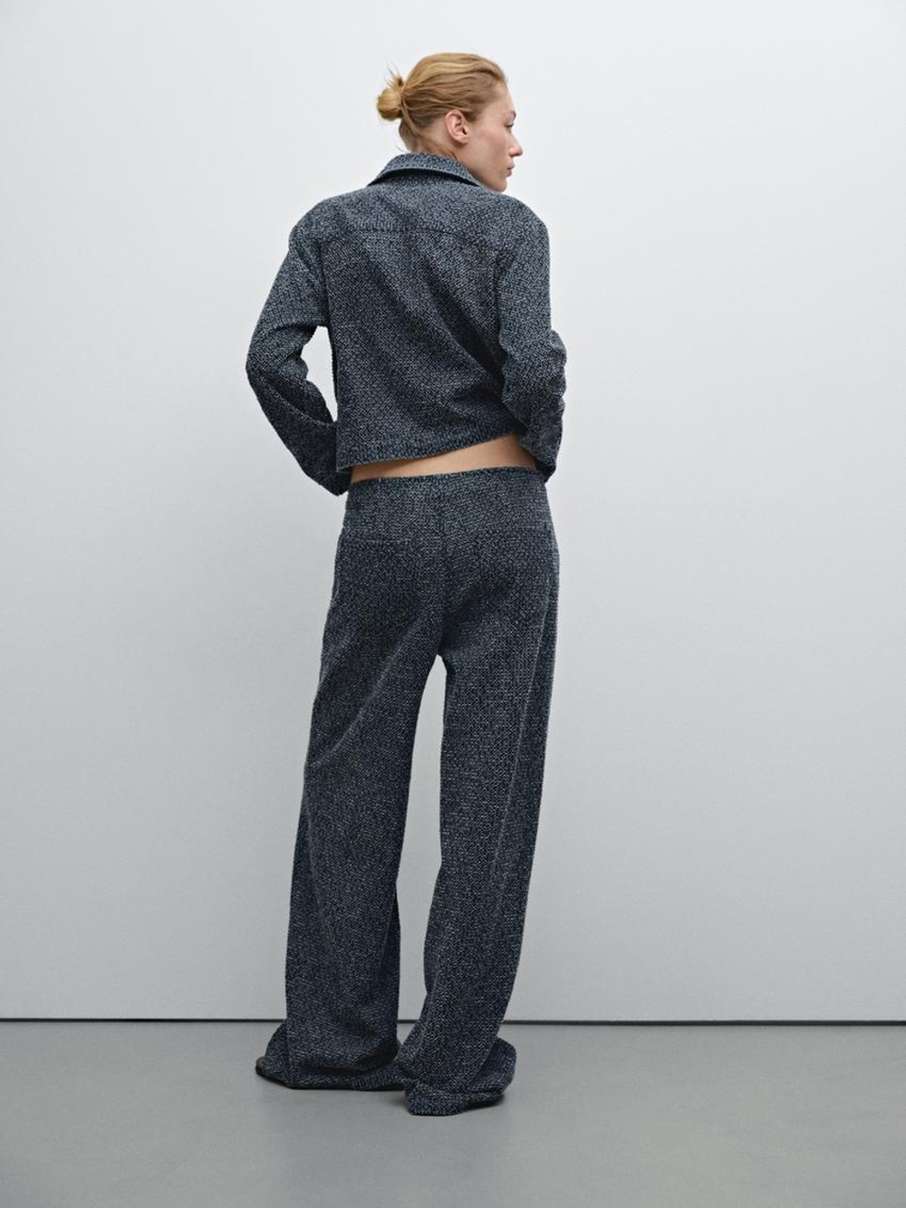 Massimo Dutti Брюки с высокой посадкой, синий