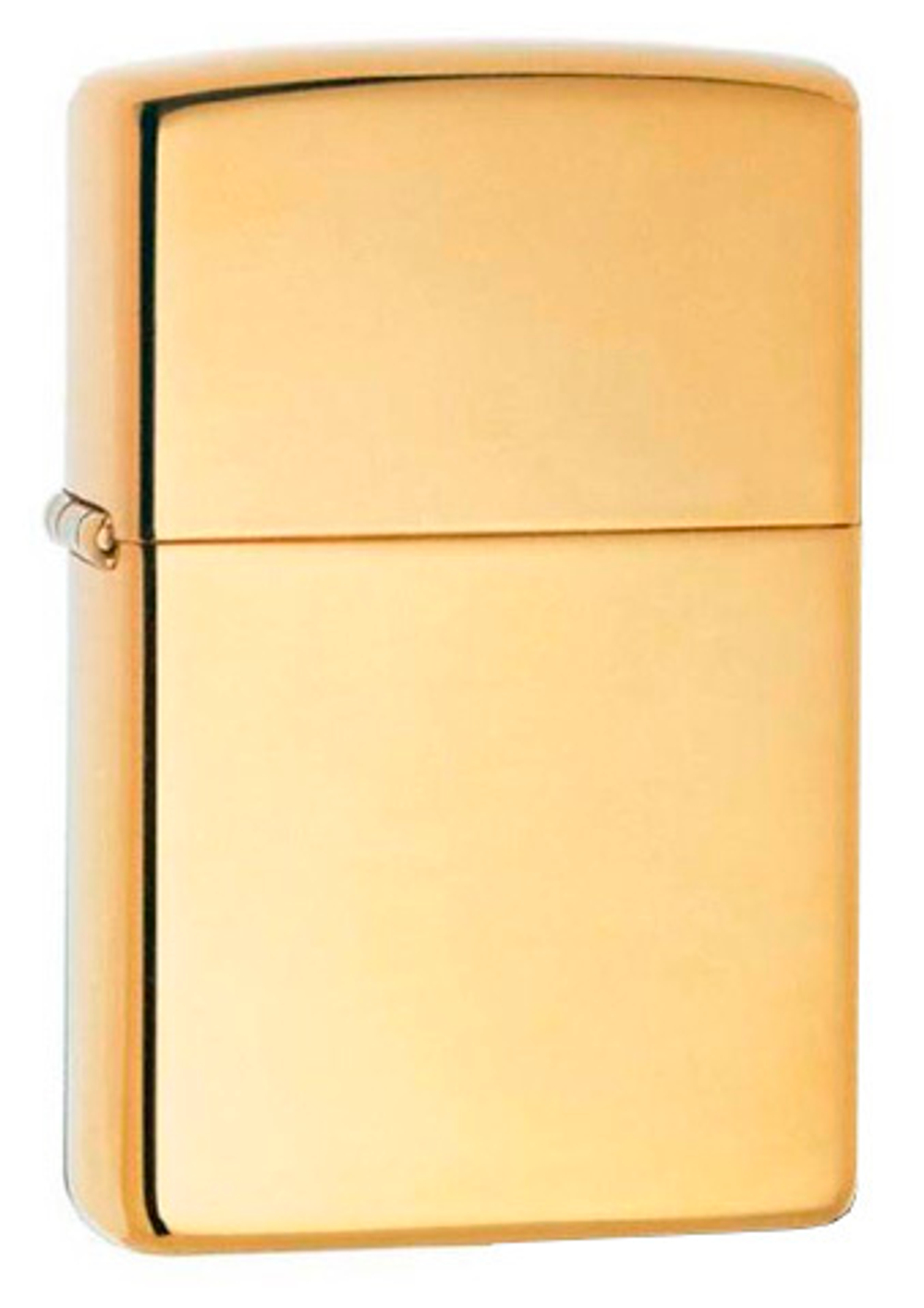 Зажигалка Zippo с покрытием High Polish Brass, латунь/сталь, золотистая, глянцевая, 36x12x56 мм