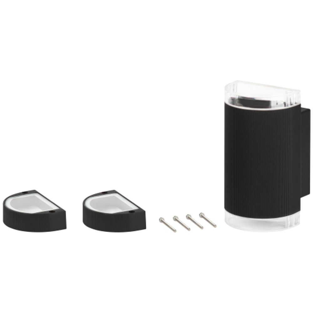 Светильник уличный настенный ЭРА «Адрия» GBW-102-BL-0230 230В 2хGU10 max 30Вт IP54 230х100x95мм вверх/вниз черный | Садово-парковые светильники