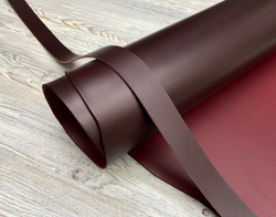 Ременная кожа Prima Burgundy (2,8+мм), цв. Бордовый