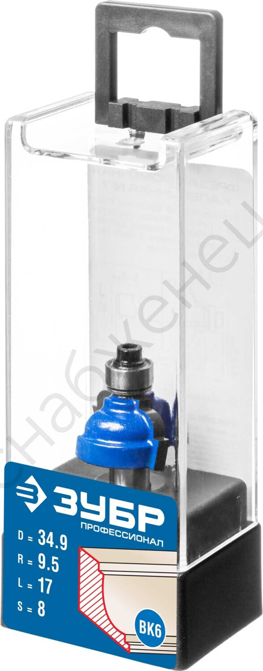 ЗУБР 34,9x19мм, радиус 9.5мм, фреза кромочная калевочная №7