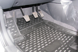 Коврики Standard, в салон для KIA Soul (I) 2008-2014, 4 шт. (полиуретан, чёрные) Element.NLC.25.25.210