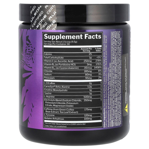 Rule One Proteins, Roar, Ferocious предтренировочный комплекс, со вкусом дикого винограда, 285 г (10,05 унции)