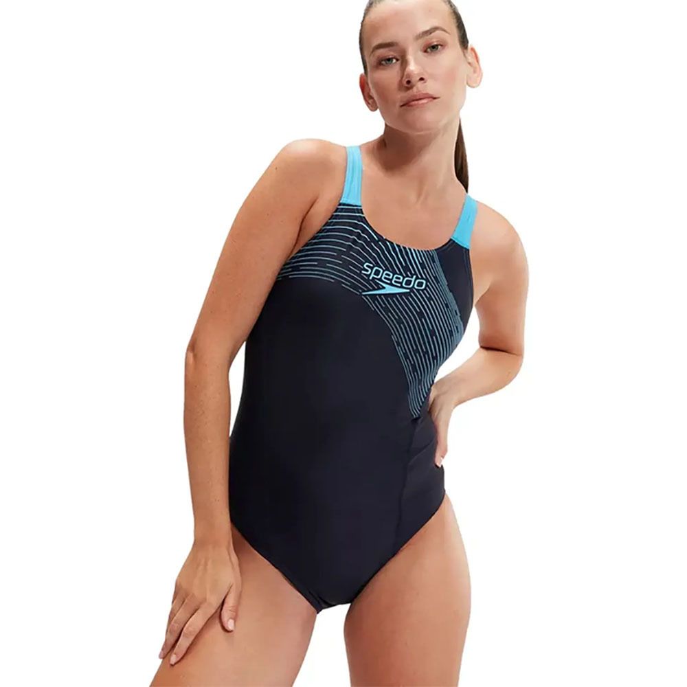 Купальник SPEEDO Medley Logo, 8-1347416844-6844, размер 36, российский размер 48, полиамид, нейлон, эластан