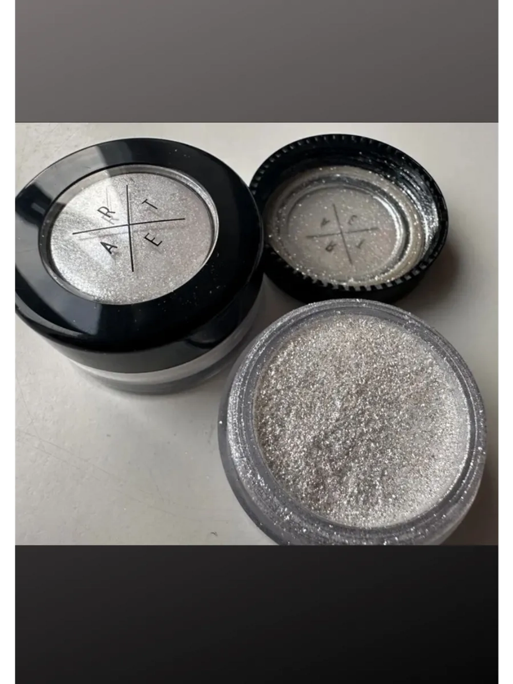 ARTEX мерцающая пудра (звездная пыль) блеск серебро (2 баночки)