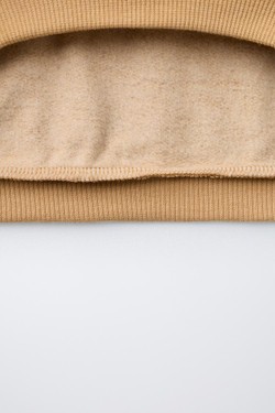 ZARA ТОЛСТОВКА С НАШИВКАМИ, РЫЖЕВАТО-КОРИЧНЕВЫЙ