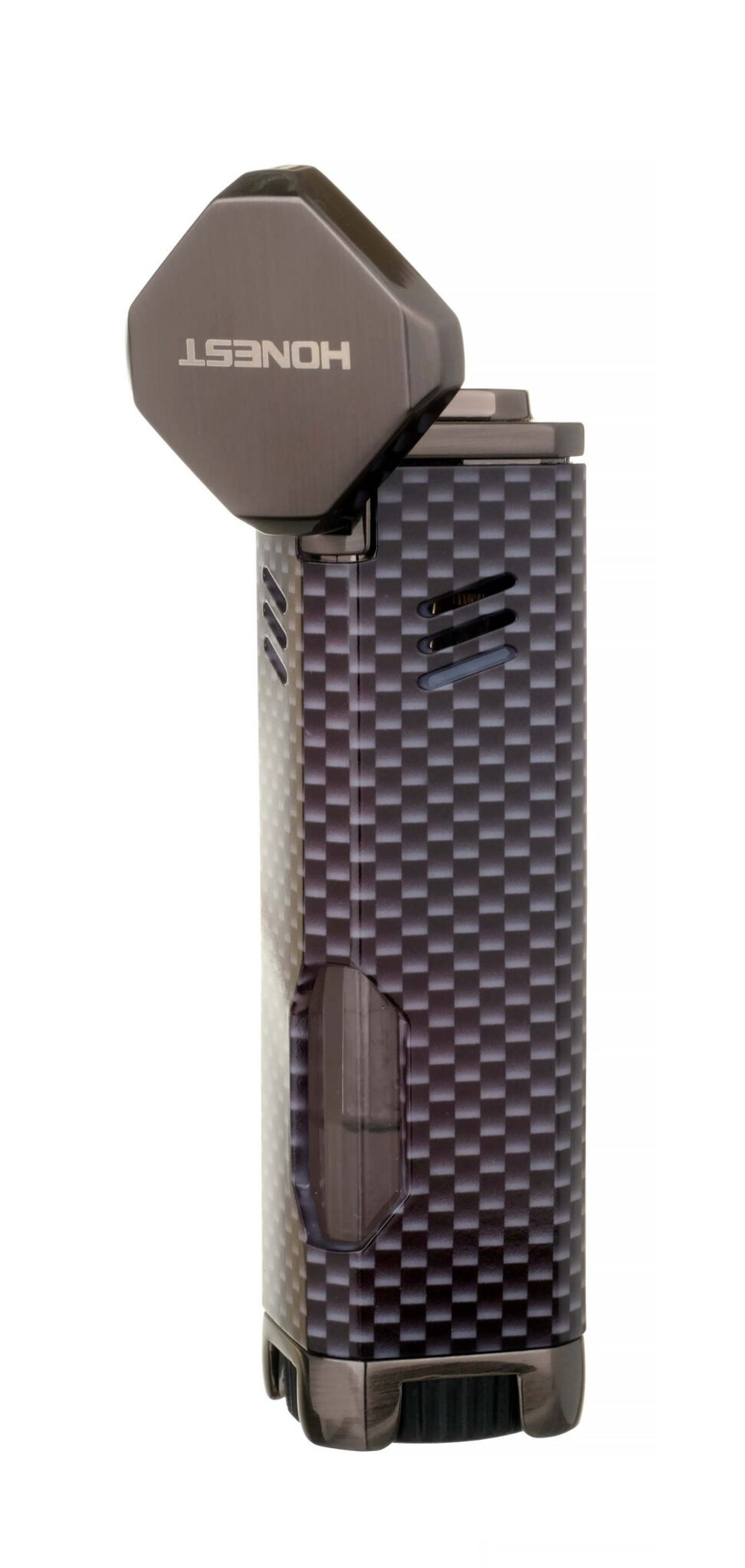 Зажигалка сигарная Honest, четверное пламя, карбон 751-Carbon