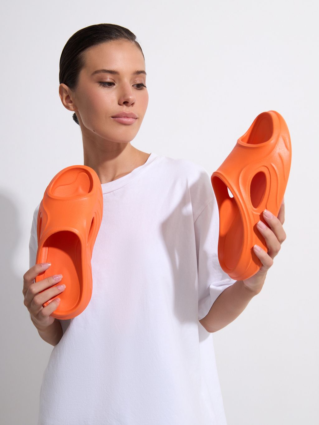 Шлепанцы женские оранжевые