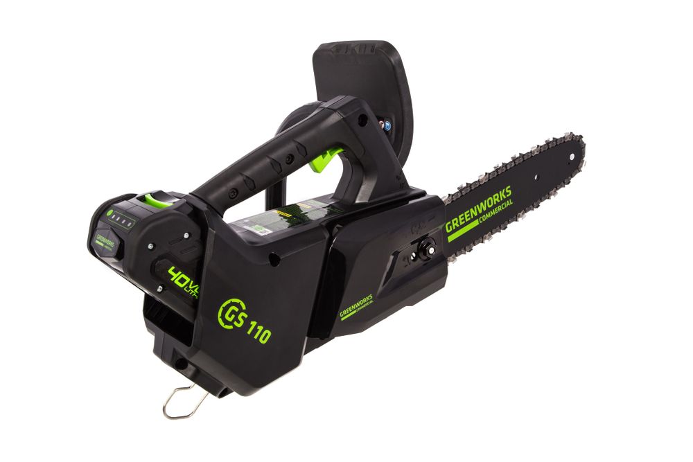 Аккумуляторная цепная пила Greenworks GD40TCSK4, 2003807UB,40v, 25 см, АКБ 4 А·ч и ЗУ