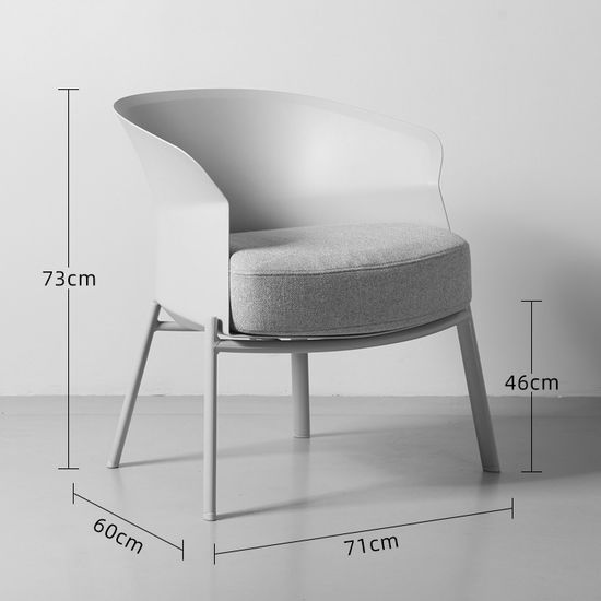 Кресло Wally Plastic серое