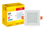 Светильник светодиодный ДВО 1623 со стеклом квадрат 6Вт 4000К IP20 IEK