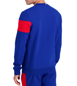 Мужская теннисная кофта Le Coq Sportif TRI Crew Sweat N°1 SS23 - bleu electro