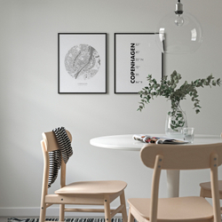 IKEA BILD  (ИКЕА БИЛД)  -  Плакат, план города, Копенгаген, 40x50 см.