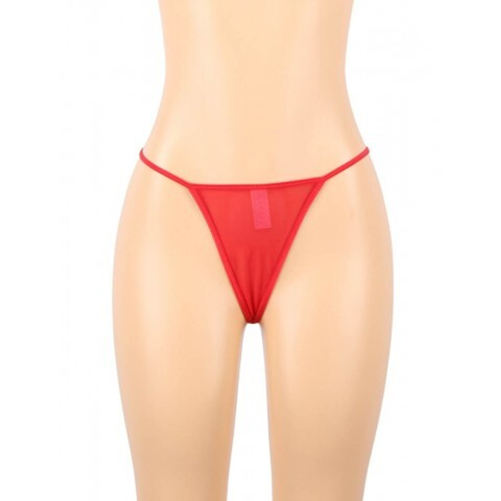 Пояс на высокой посадке с ремешками для чулок Floral Lace красные (M-L)