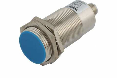 INNOCONT Индуктивный датчик, M30x1,5, L=78 мм, экранированный, зона срабатывания 10 мм, -25 +60 С, 12…24 VDC, IP67, выход: NPN NO, макс. ток 200 мА, разъем M12 SLI-30N10C