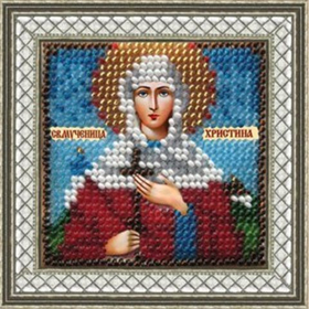 "Икона Свм.Христина Лампсакийская"-221ПМИ вышивка