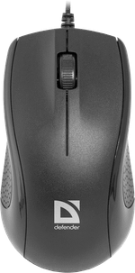 Мышь Defender Optimum MB-160 (Черный), USB 2кн, 1кл-кн, 1,5 м, коробочка