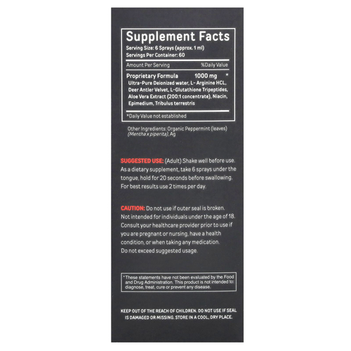 Bucked Up, Спрей из оленьих рогов, после тренировки, 60 мл (2 унции)