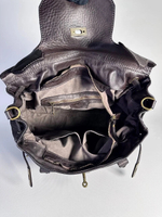 Женская большая сумка-сэтчел из натуральной кожи коричневого цвета