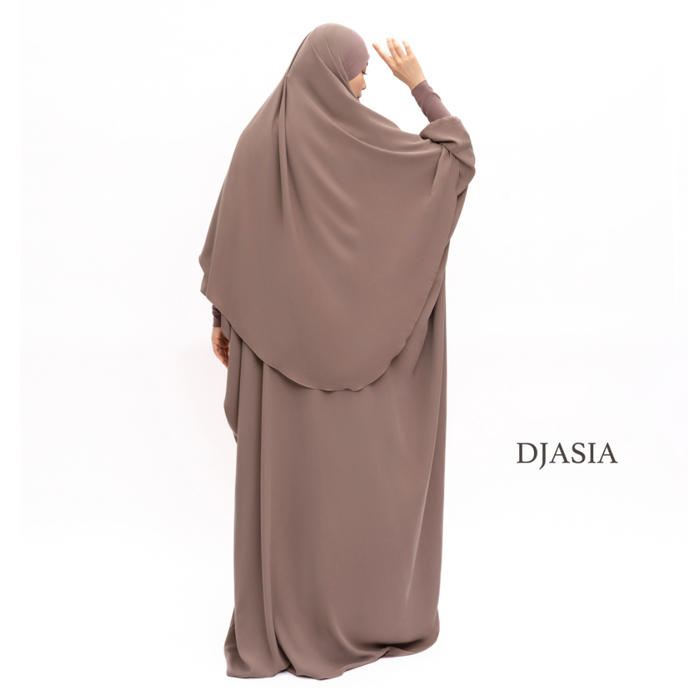 SET: ABAYA WITH KHIMAR FROM MEDINA SILK (One size)