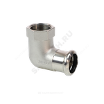 Угольник сталь нерж AISI 316L 90гр Дн 15х1/2" Ру16 пресс/ВР Inoxpres RM 198102015