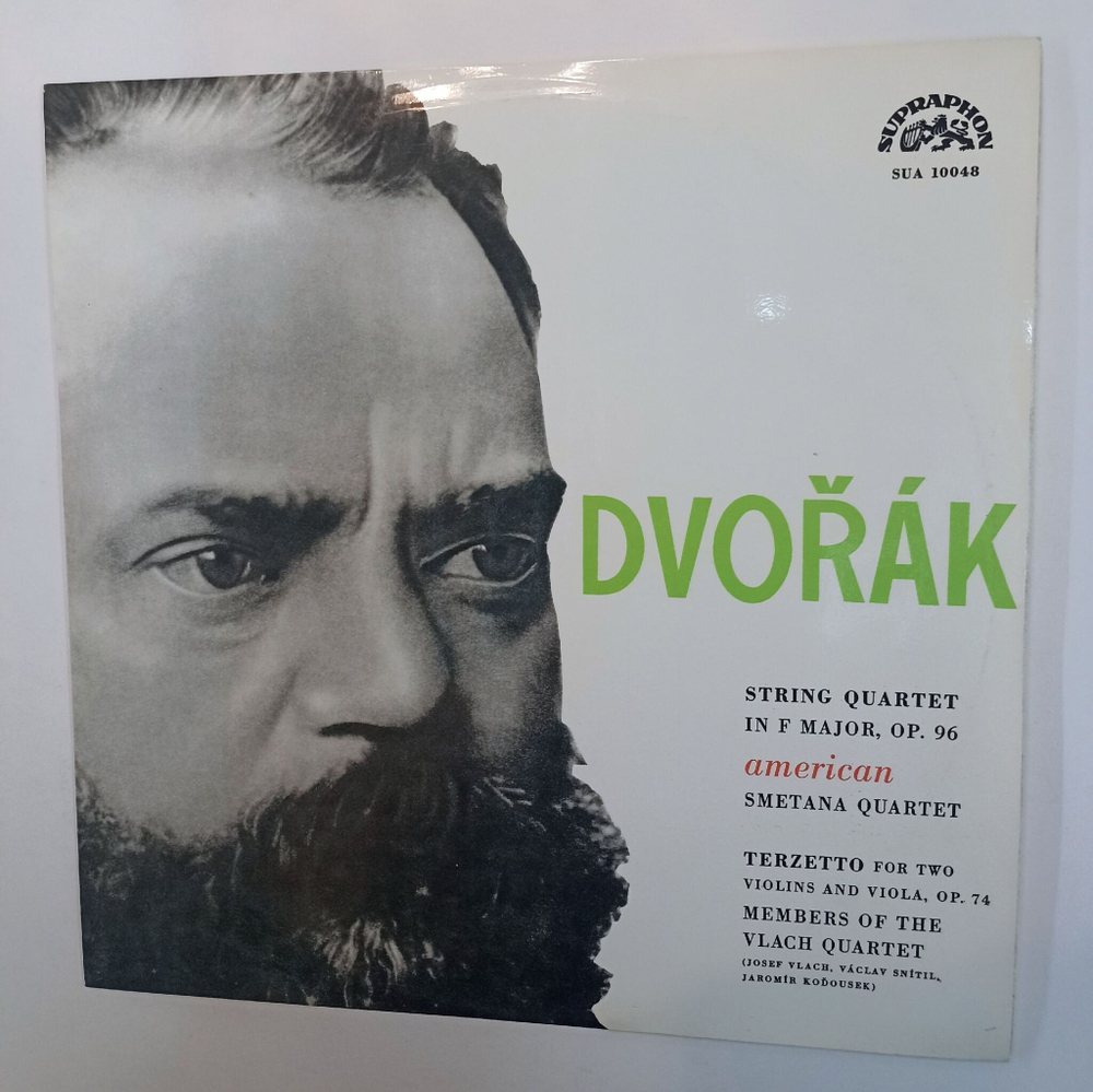 Винтажная виниловая пластинка LP Dvorak Дворжак,Smetana Quartet, Members Of The Vlach Quartet String Quartett in F Major, Op. 96 Terzetto For Two violins And Viola, Op. 74 (Чехословакия 1962)
