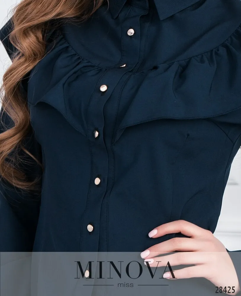 Блуза 1031-синий Minova