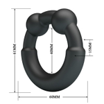 Черное эрекционное кольцо Meco (Цвет: черный)
