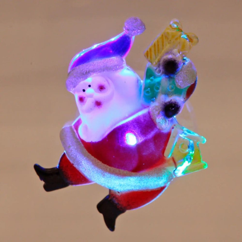 Фигурка с подсветкой «Веселый Дед Мороз» 9,5*4 см (на присоске)