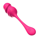 Розовое фигурное виброяйцо 19,4см с пультом ДУ I-Moon MY-310-RCT