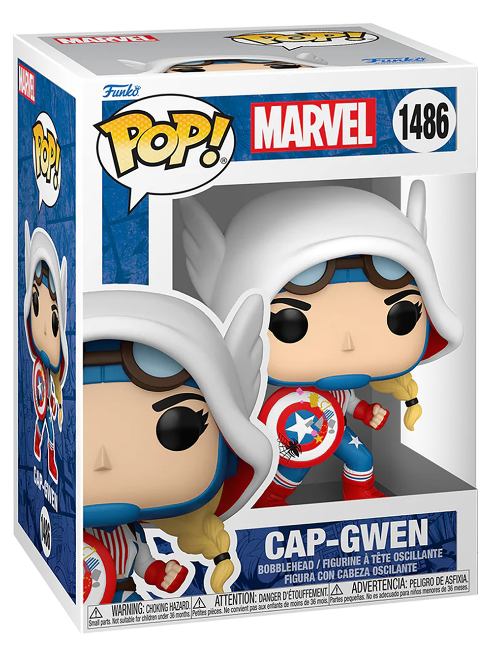 Фигурка Funko POP! Marvel Bobble Spider-Gwen Gwenverse Cap-Gwen (1486) 83724