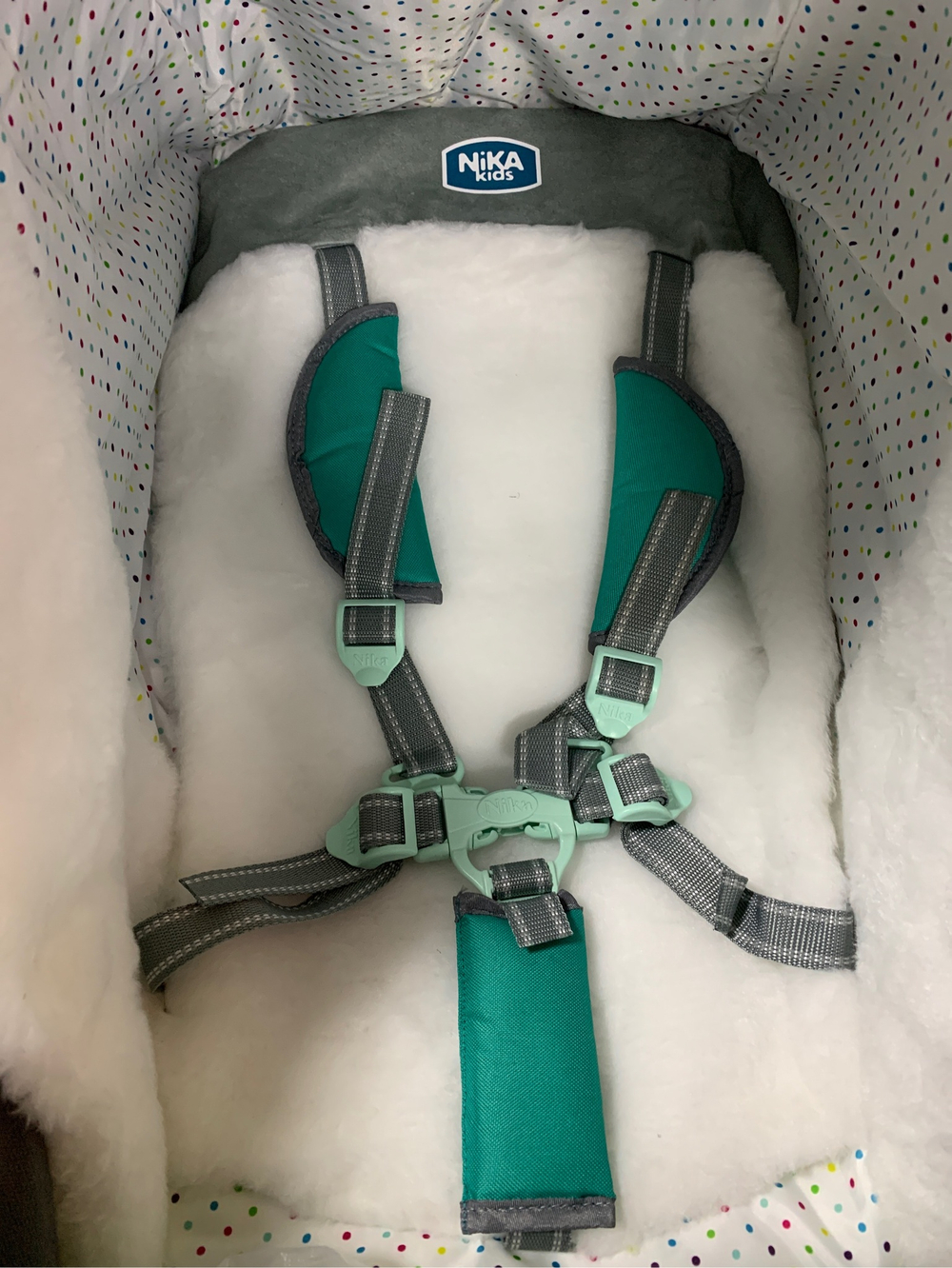 Коляска комбинированная «Ника Детям 7-6» с котенком изумрудный (арт. НД7-6/14)