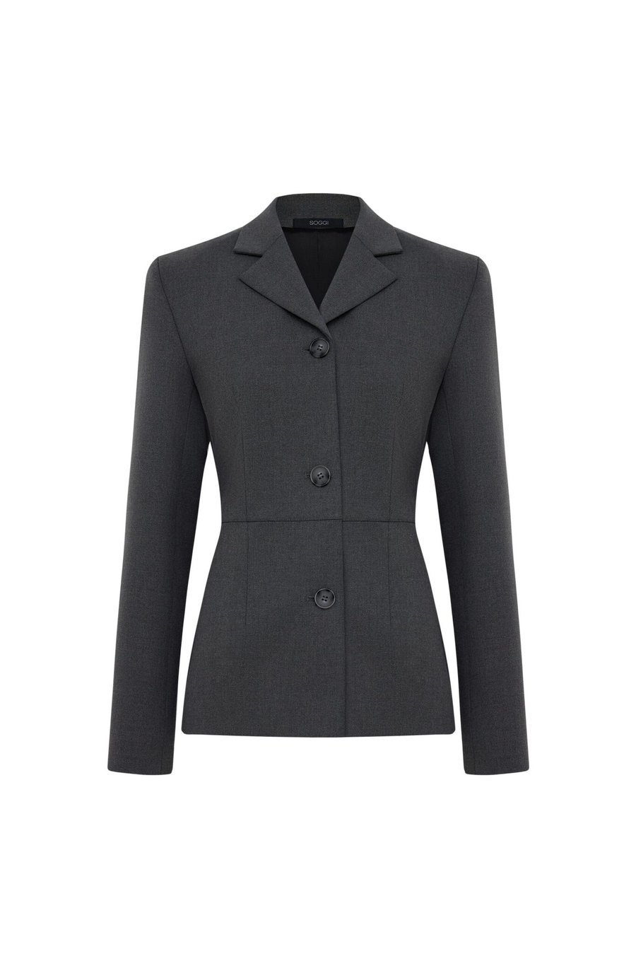 Жакет приталенный серый, Серый